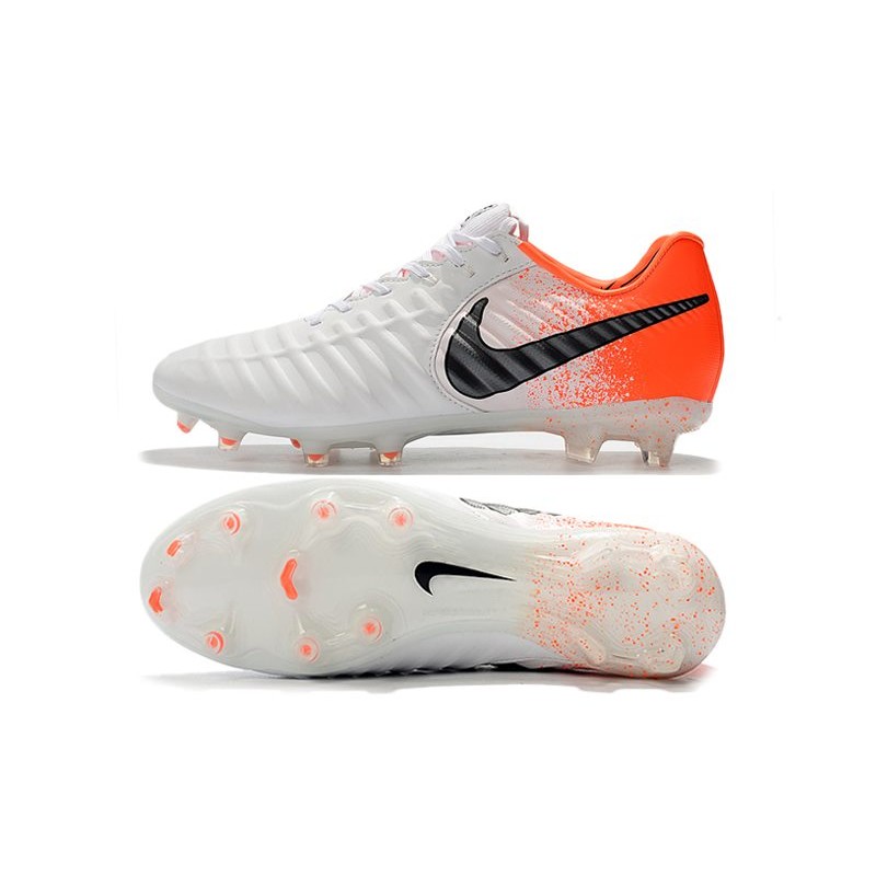 Nike Tiempo Legend Elite FG Bílý oranžový Černá